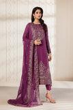 Zarif Bayaan Embroidered Luxury Chiffon Unstitched 3Pc Suit - SWABI