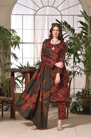 Feathers Digital Printed Dhanak Unstitched 3Pc Suit SWEET PEA-FT322
