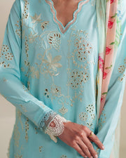 Neeshay Whispers of Summer Embroidered Lawn Unstitched 3Pc Suit - SYLVIA