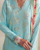 Neeshay Whispers of Summer Embroidered Lawn Unstitched 3Pc Suit - SYLVIA