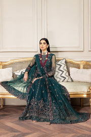 FARASHA Embroidered Net Unstitched 3 Piece Suit - Sylvia