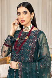 FARASHA Embroidered Net Unstitched 3 Piece Suit - Sylvia