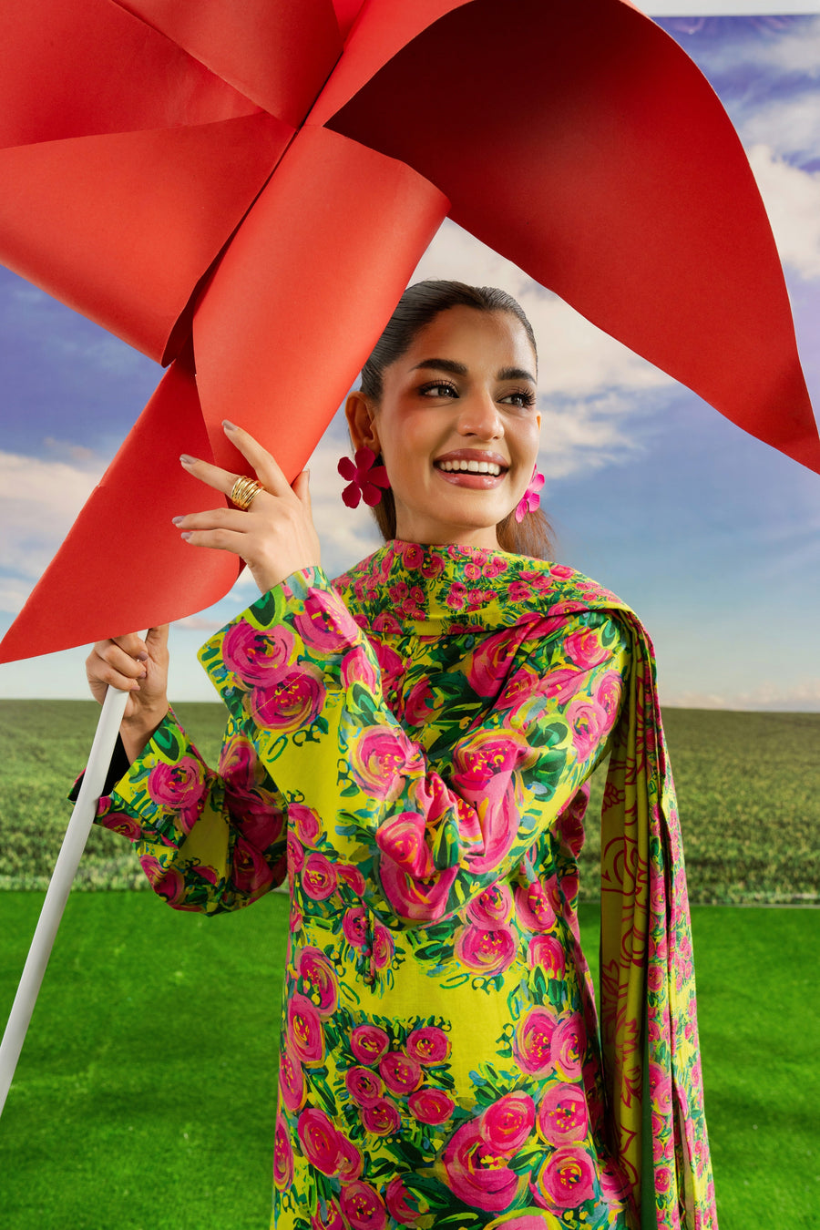 Feathers Dosti Digital Printed Khaddar Unstitched 3Pc Suit SYNARA-FT574