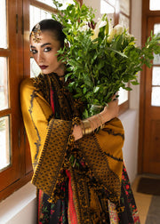 Hussain Rehar Embroidered Karandi Unstitched 3Pc Suit - Saage