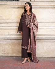 Meet Me In Istanbul by Rang Rasiya Unstitched Linen 3Pc Suit - SABLE