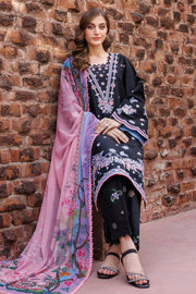 Farasha Seraya Embroidered Lawn Unstitched 3Pc Suit D-01 SABLE