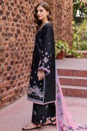 Farasha Seraya Embroidered Lawn Unstitched 3Pc Suit D-01 SABLE
