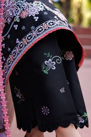 Farasha Seraya Embroidered Lawn Unstitched 3Pc Suit D-01 SABLE