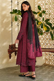 Farasha Meline Embroidered Viscose Unstitched 3Pc Suit - Sable Bloom