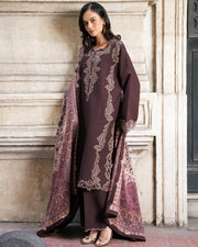 Meet Me In Istanbul by Rang Rasiya Unstitched Linen 3Pc Suit - SABLE