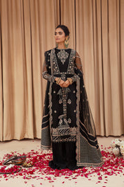 FARASHA Tabeer Embroidered Net Unstitched 3 Piece Suit - 03 Safeena