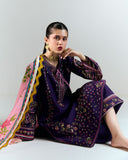 Jugnu by Hussain Rehar Unstitched Embroidered Lawn 3Pc Suit - Sagar