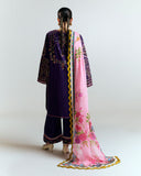 Jugnu by Hussain Rehar Unstitched Embroidered Lawn 3Pc Suit - Sagar