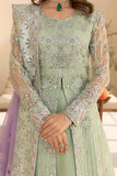 Farasha LU ZELLA Embroidered Net Unstitched 3Pc Suit D-01 SAGE LUXE
