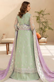 Farasha LU ZELLA Embroidered Net Unstitched 3Pc Suit D-01 SAGE LUXE