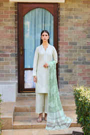 Farasha Sorine Summer Embroidered Lawn Unstitched 3Pc Suit - Sage Mist