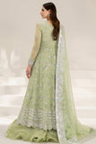 Farasha Fiorella Embroidered Chiffon Unstitched 3Pc Suit - Sage Sparkle