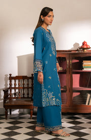 Seran Lamhay Embroidered Lawn Unstitched 3Pc Suit D-02 SAHAR