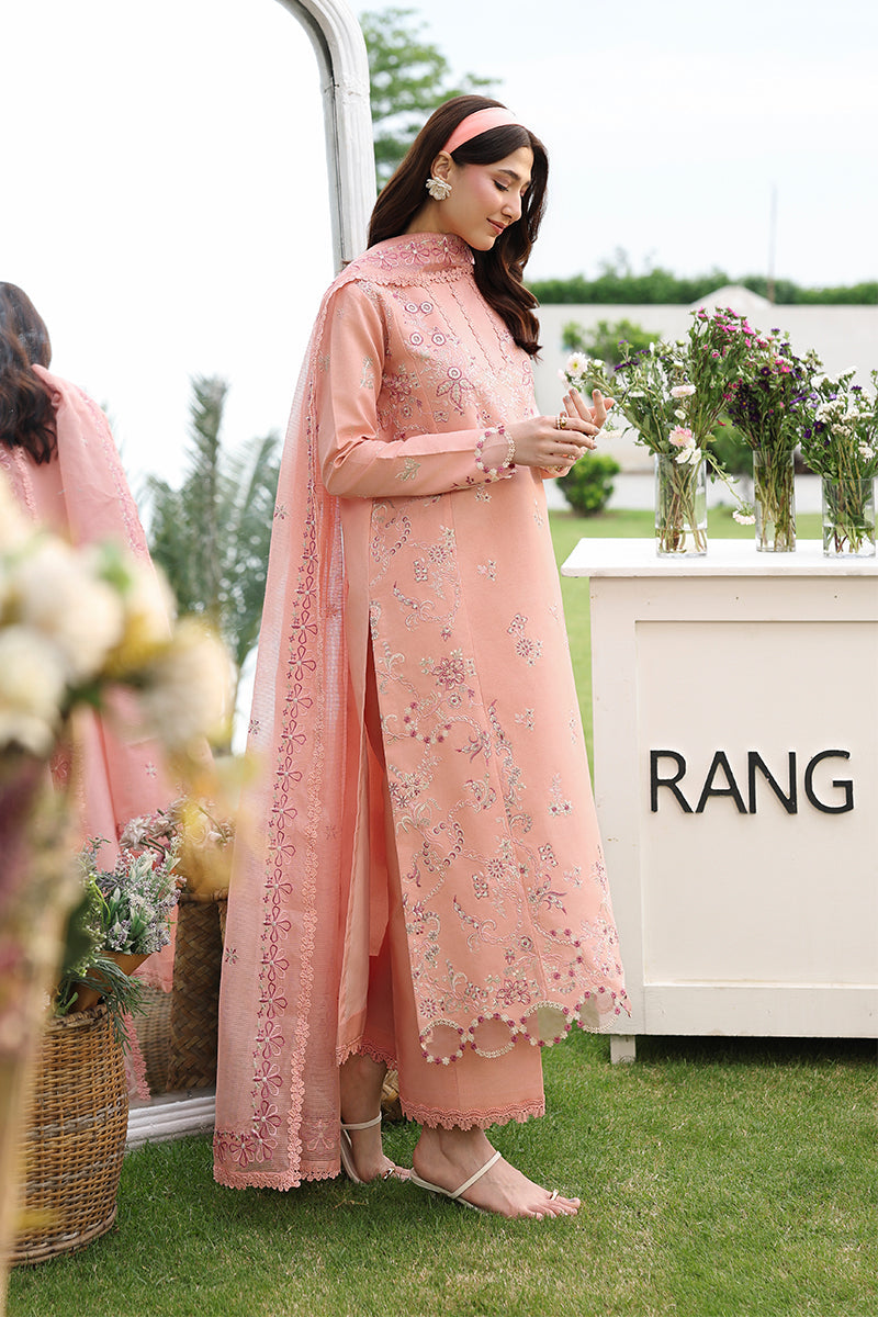 Rang Rasiya Florence Festive Embroidered Lawn Unstitched 3Pc Suit - SAHAR