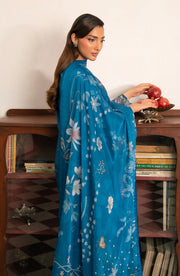 Seran Lamhay Embroidered Lawn Unstitched 3Pc Suit D-02 SAHAR