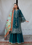 Hussain Rehar Nirmal Unstitched Embroidered Lawn 3Pc Suit - Saher