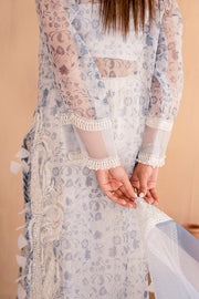 Afshan by Zoya & Fatima Embroidered Organza 4Pc Suit - Sahiba