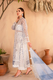 Afshan by Zoya & Fatima Embroidered Organza 4Pc Suit - Sahiba