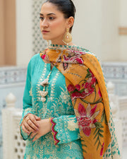Gulnaar by Noorangi Unstitched Festive Embroidered Lawn 3Pc Suit - Saiba
