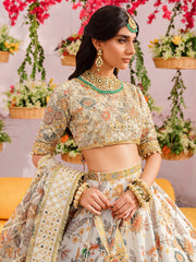 Faiza Faisal Heeriye Embroidered Raw Silk Unstitched 3Pc Suit - Saira