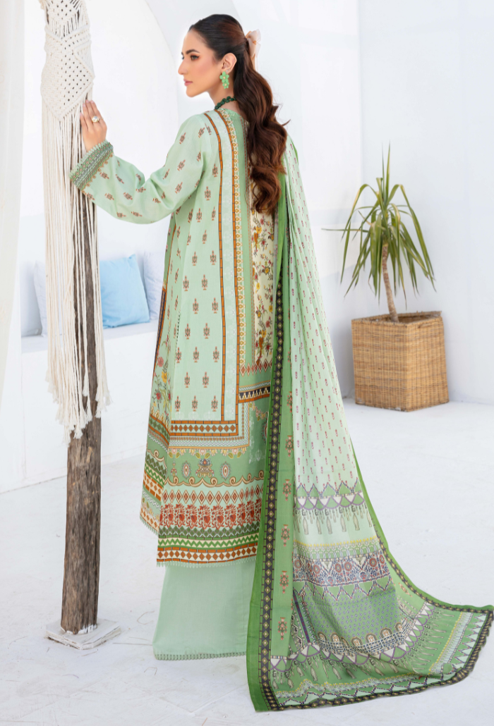 Saira Bano by Humdum Embroidered Lawn Unstitched 3Pc Suit D-02