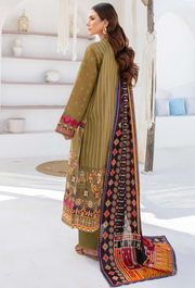 Saira Bano by Humdum Embroidered Lawn Unstitched 3Pc Suit D-06