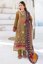 Saira Bano by Humdum Embroidered Lawn Unstitched 3Pc Suit D-06
