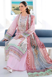 Saira Bano by Humdum Embroidered Lawn Unstitched 3Pc Suit D-08