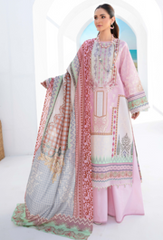 Saira Bano by Humdum Embroidered Lawn Unstitched 3Pc Suit D-08