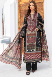 Saira Bano by Humdum Embroidered Lawn Unstitched 3Pc Suit D-09