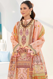 Saira Bano by Humdum Embroidered Lawn Unstitched 3Pc Suit D-10