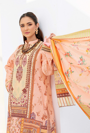 Saira Bano by Humdum Embroidered Lawn Unstitched 3Pc Suit D-10