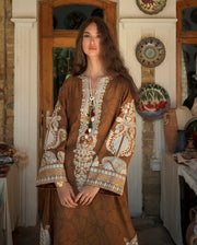 Mushq Broadway Embroidered Jacquard Unstitched 3Pc Suit - Samarkand Jewel
