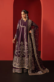 Afrozeh Divani Embroidered Raw Silk Unstitched 3Pc Suit AS-25-10 SAMARQAND