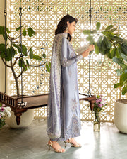 Mushq Sunehri Ramsha Edit Lama Silk Stitched 3Pc Suit - Samiya