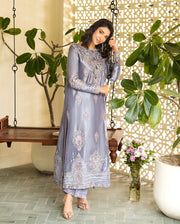 Mushq Sunehri Ramsha Edit Lama Silk Stitched 3Pc Suit - Samiya
