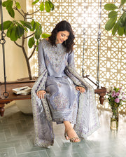 Mushq Sunehri Ramsha Edit Lama Silk Stitched 3Pc Suit - Samiya
