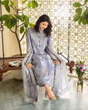 Mushq Sunehri Ramsha Edit Lama Silk Stitched 3Pc Suit - Samiya