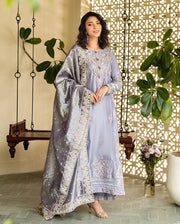 Mushq Sunehri Ramsha Edit Lama Silk Stitched 3Pc Suit - Samiya