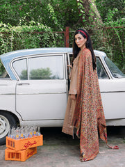 IZEL Aangan Embroidered Italian Woolen Unstitched 3Pc Suit - SANAM