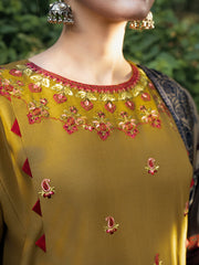 HemStitch The Garden Embroidered Lawn Unstitched 3Pc Suit - Sandalwood