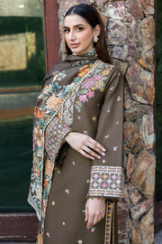 Farasha Embroidered Khaddar Unstitched 3Pc Suit - Sandlit