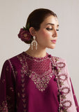 Hussain Rehar Embroidered Luxury Lawn Unstitched 3Pc Suit D-07 SANGRIA