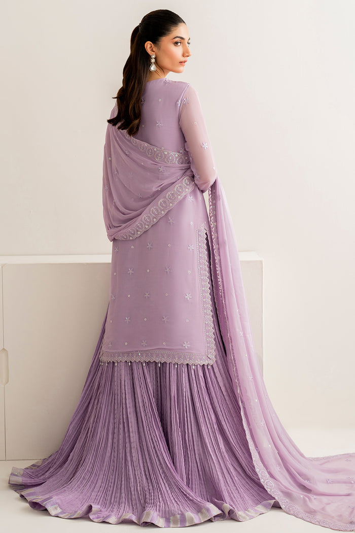Farasha Luxury Formal Embroidered Chiffon Unstitched 3Pc Suit - Sasha