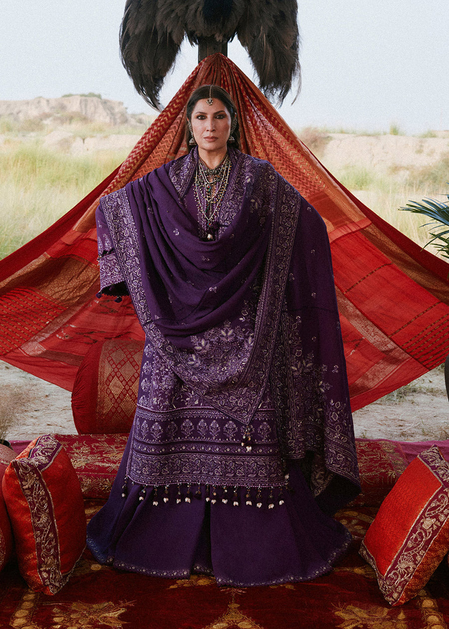 Hussain Rehar Kot Radha Kishan Unstitched Karandi 3Pc Suit - Sassi